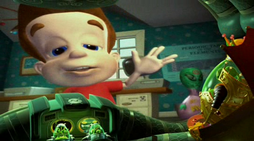 Jimmy Neutron: Boy Genius (2001) - King Goobot V and Ooblar watch Jimmy Neutron's message. Jimmy Neutron: Boy Genius (2001) - King Goobot V and Ooblar watch Jimmy Neutron's message.