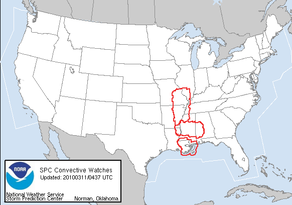 tornado watches - Wednesday, March 10, 2010 tornado watches - Wednesday, March 10, 2010