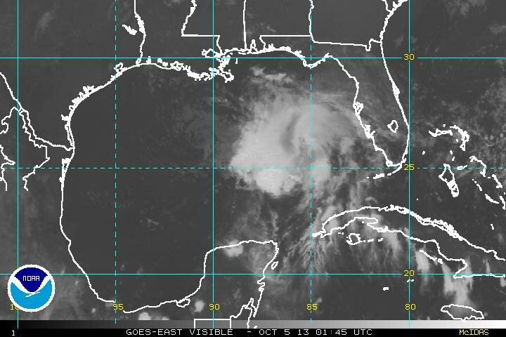 Tropical Storm Karen - visible radar view Tropical Storm Karen - visible radar view